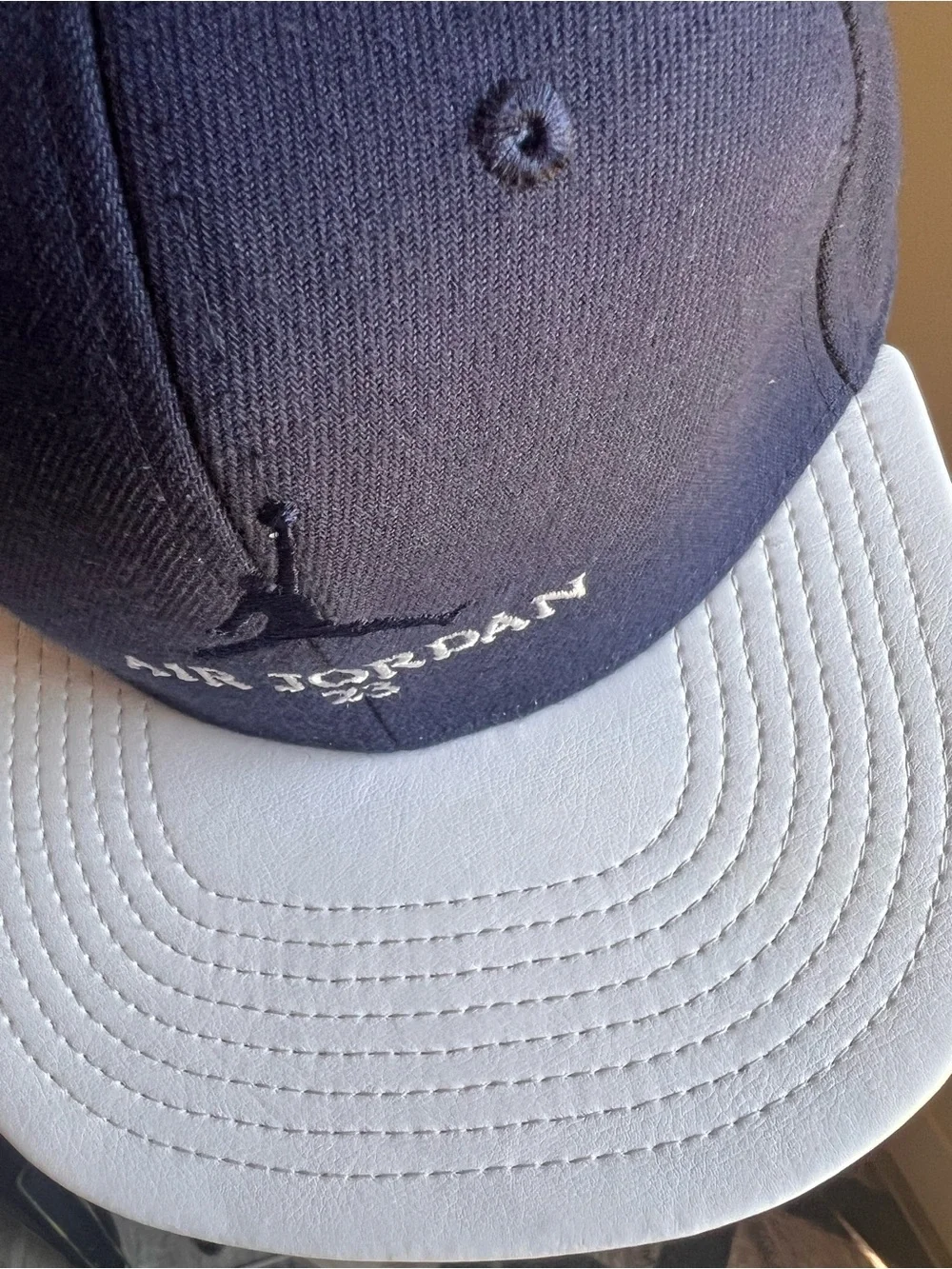 Air Jordan Navy and White Youth SnapBack Cap with White Jumpman Logos